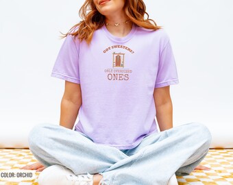 Women's Boxy Got Sweaters? Only Oversized Ones Shirt, Fall Teacher Gift, Orchid Comfort Colors Tee