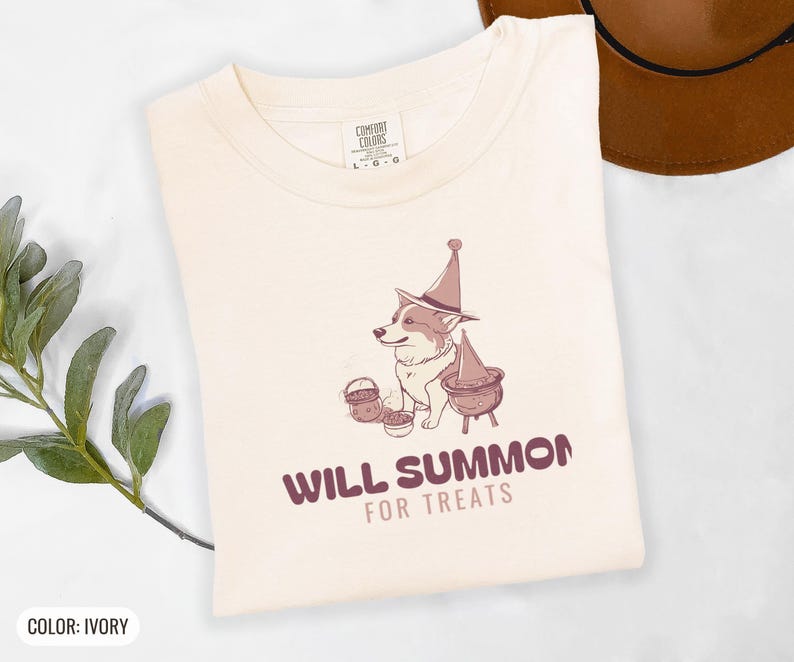 Corgi Owner Halloween Shirt - Will Summon Comfort Colors Tee image 10