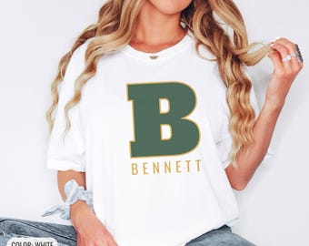 Monogram Shirt - Custom Name Year Collegiate Comfort Colors Tee