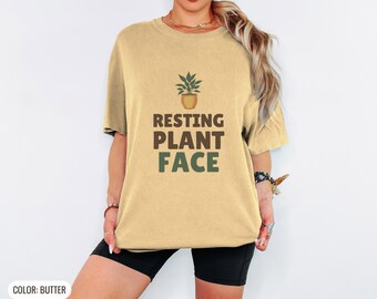 Gothic Plant Lover Halloween Shirt - Resting Plant Face Tee