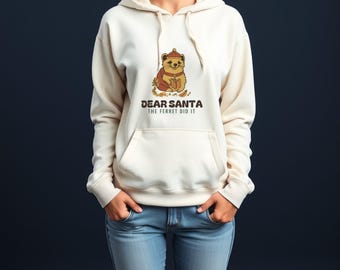Ferret Owner Christmas Hoodie - Dear Santa Pullover