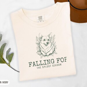 Corgi Fall Shirt - Falling for the Sploot Season Comfort Colors Tee image 12