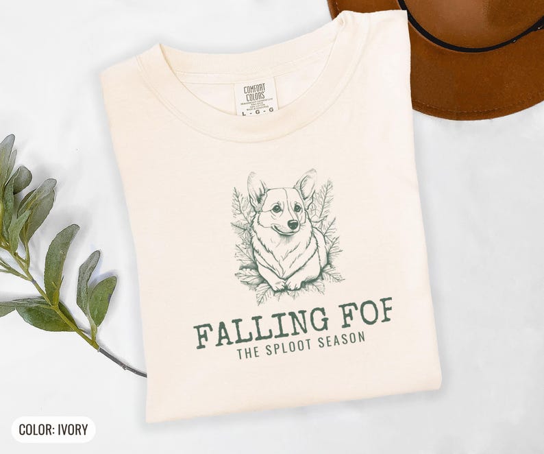 Corgi Fall Shirt - Falling for the Sploot Season Comfort Colors Tee image 12