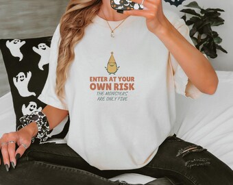 Enter At Your Own Risk Shirt, Kindergarten Teacher Shirt, Butter Comfort Colors Tee