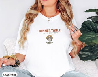 Thanksgiving Dinner Fan Shirt - Dinner Table Comfort Colors Tee