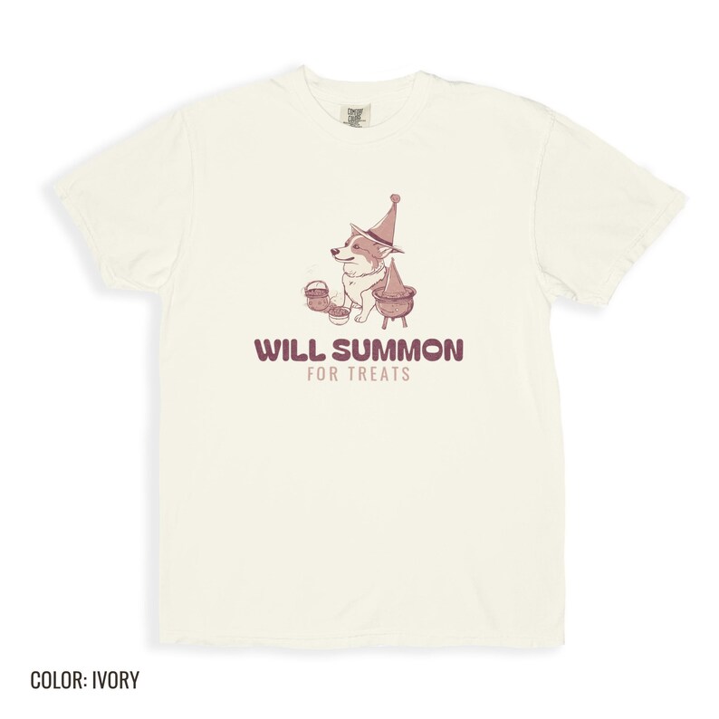 Corgi Owner Halloween Shirt - Will Summon Comfort Colors Tee image 9