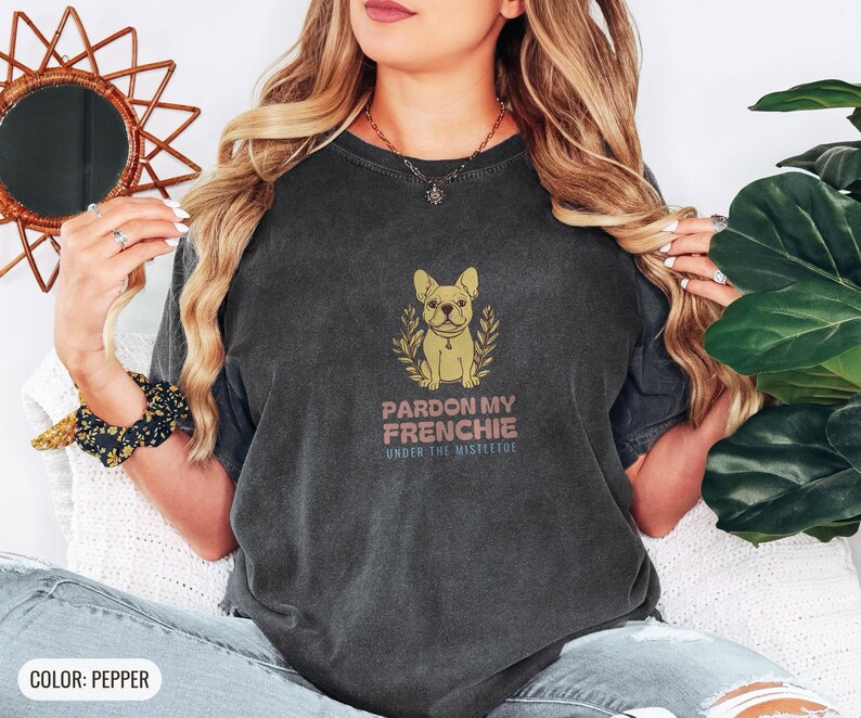 French Bulldog Owner Christmas Shirt - Pardon My Frenchie Tee image 5