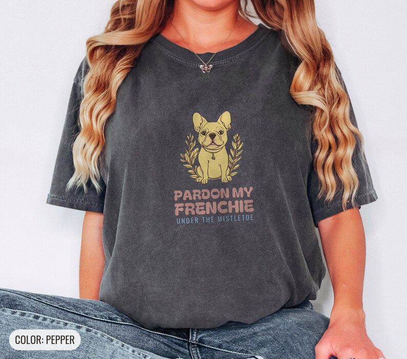 French Bulldog Owner Christmas Shirt - Pardon My Frenchie Tee image 4