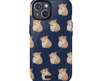 Capybara Pattern MagSafe Phone Case, MagSafe Tough Case for iPhone 17 16 15, Cute Phone Case Gift