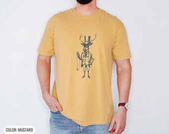 Men's Shirt - Dapper Stag Comfort Colors Tee