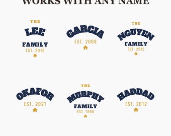 Family Est Shirt - Custom Name Year Varsity Comfort Colors Tee