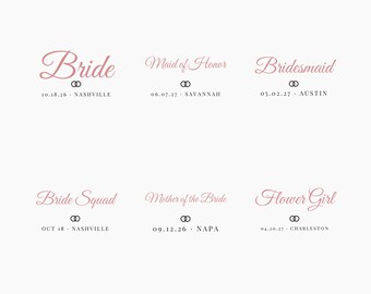Bride Shirt - Custom Bridal Party Role Date Script Comfort Colors Tee