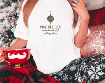 Decor Christmas Shirt - Pine Needles Comfort Colors Tee