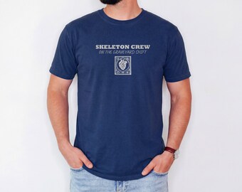 Skeleton Crew On Graveyard Shift Shirt, Er Nurse Shirt, True Navy Comfort Colors Tee