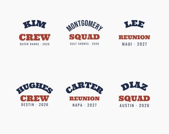 Group Shirt - Custom Name Place Year Varsity Comfort Colors Tee