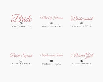 Bride Shirt - Custom Bridal Party Role Date Script Budget-Friendly Group Shirts