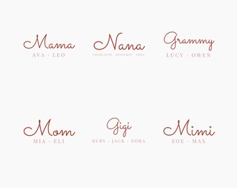 Grammy Shirt - Custom Grandkids Names Script Comfort Colors Tee