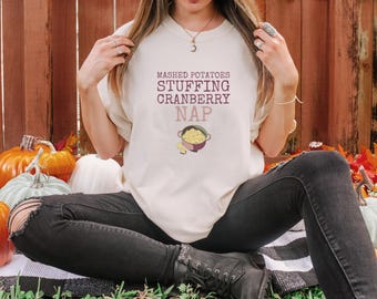 Carb Lover Thanksgiving Shirt - Mashed Potatoes Comfort Colors Tee