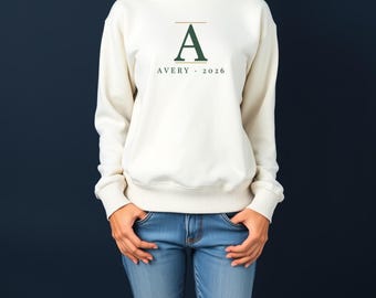 Monogram Sweatshirt - Custom Name Year Classic Crewneck