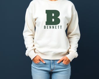 Monogram Sweatshirt - Custom Name Year Collegiate Crewneck