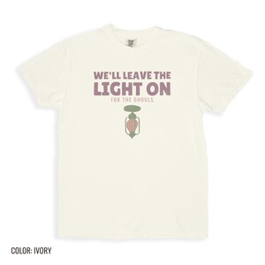 Halloween Shirt - We'll Leave The Light On For The Ghouls - Comfort Colors Tee image 9