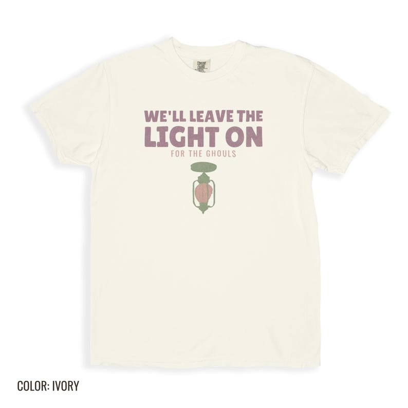 Halloween Shirt - We'll Leave The Light On For The Ghouls - Comfort Colors Tee image 9
