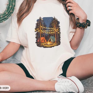 Camper Shirt - String Lights Between Dark Pines Tee