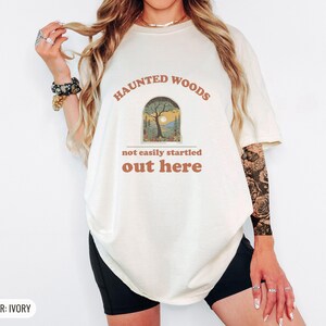 Spooky Halloween Fan Shirt - Haunted Woods Comfort Colors Tee image 5