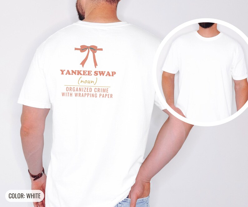 Yankee Swap Shirt, White Comfort Colors Tee image 4