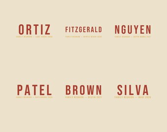 Family Reunion Shirt - Custom Name Place Year Minimal Comfort Colors Tee