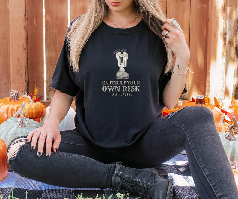 Reader Halloween Shirt - Enter at Your Own Risk Comfort Colors Tee image 11