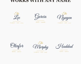 Family Est Shirt - Custom Name Year Script Comfort Colors Tee