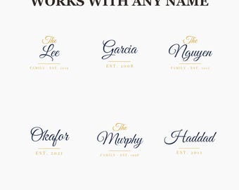 Family Est Sweatshirt - Custom Name Year Script Crewneck