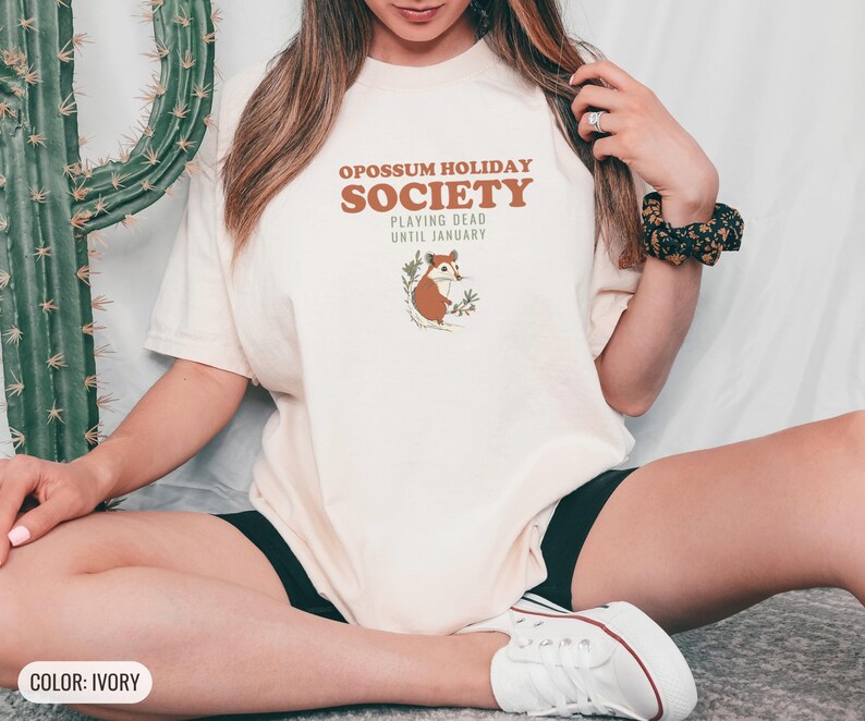 Opossum Lover Christmas Shirt - Opossum Holiday Society Tee image 6