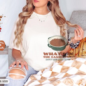 What's In The Casserole Shirt, Funny Holiday Gift, Ivory Comfort Colors Tee image 4