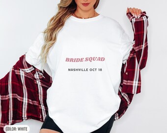 Bride Squad Shirt - Custom Bridal Party Role Date Retro Comfort Colors Tee