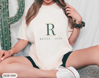Monogram Shirt - Custom Name Year Classic Comfort Colors Tee