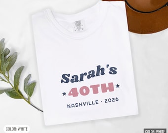 Birthday Trip Shirt - Custom Name Age Place Retro Comfort Colors Tee