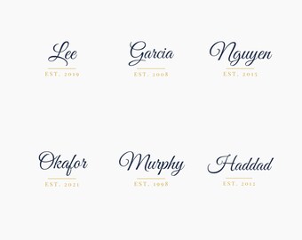 Family Est Sweatshirt - Custom Name Year Script Crewneck