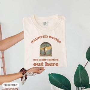 Spooky Halloween Fan Shirt - Haunted Woods Comfort Colors Tee image 9