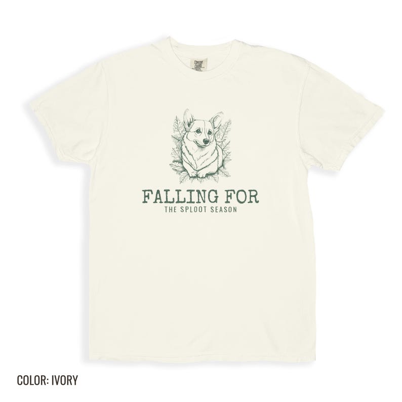 Corgi Fall Shirt - Falling for the Sploot Season Comfort Colors Tee image 11