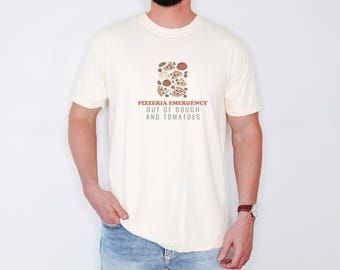 Pizzeria Emergency Shirt, Funny Pizza Lover Gift, Retro Foodie Tee, Ivory Comfort Colors Tee