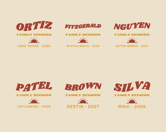 Family Reunion Shirt - Custom Name Place Year Retro Comfort Colors Tee