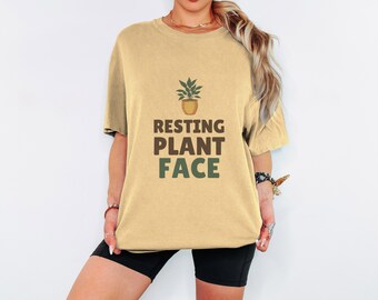 Gothic Plant Lover Halloween Shirt - Resting Plant Face Tee