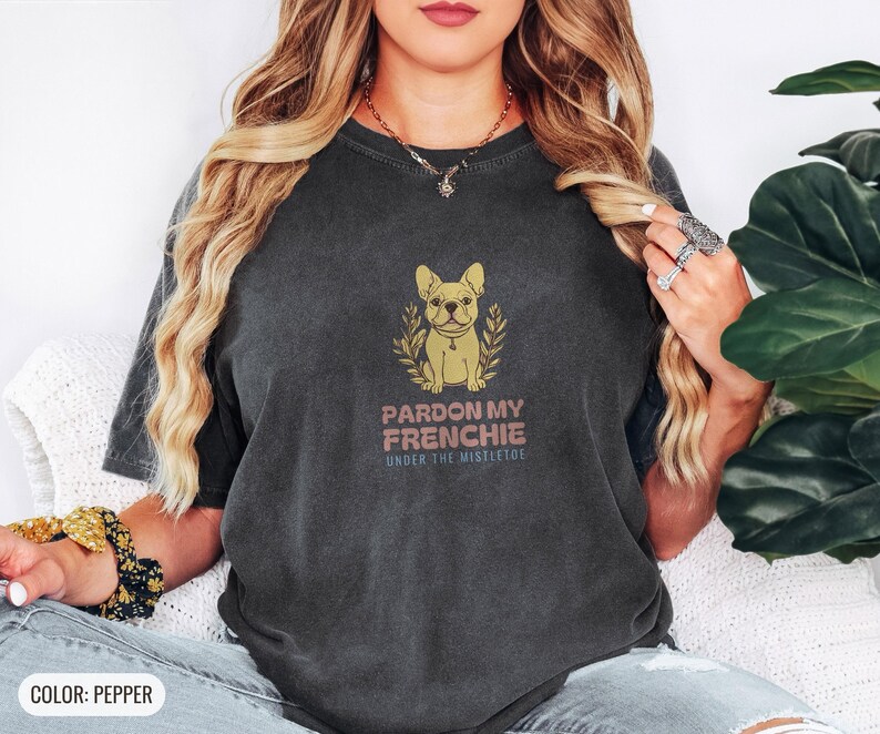 French Bulldog Owner Christmas Shirt - Pardon My Frenchie Tee image 6