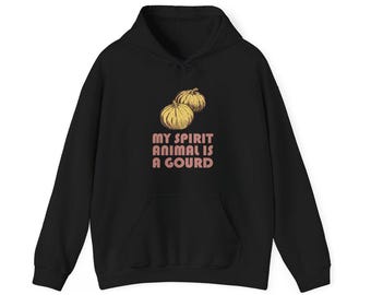 Felpa con cappuccio per l'autunno, ideale per la stagione accogliente - Il mio animale totem è una zucca