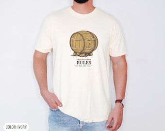 Wine Beer Shirt - Tasting Room Rules Comfort Colors Tee