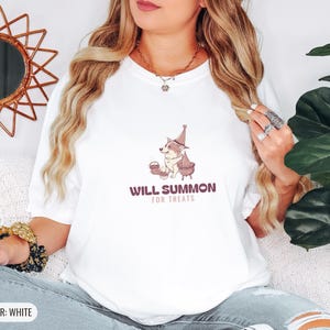 Corgi Owner Halloween Shirt - Will Summon Comfort Colors Tee White
