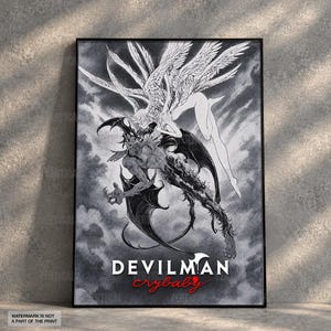 Devilman Anime Manga Poster, Japanese Dark Fantasy Wall Art, Devilman Print, Retro Horror Manga Decor, Anime Room Art, Otaku Gift