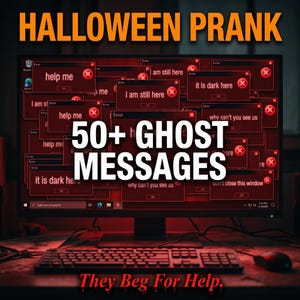 Halloween-grap, spookfout, spam, Windows-pop-up, Office-grap, enge digitale download